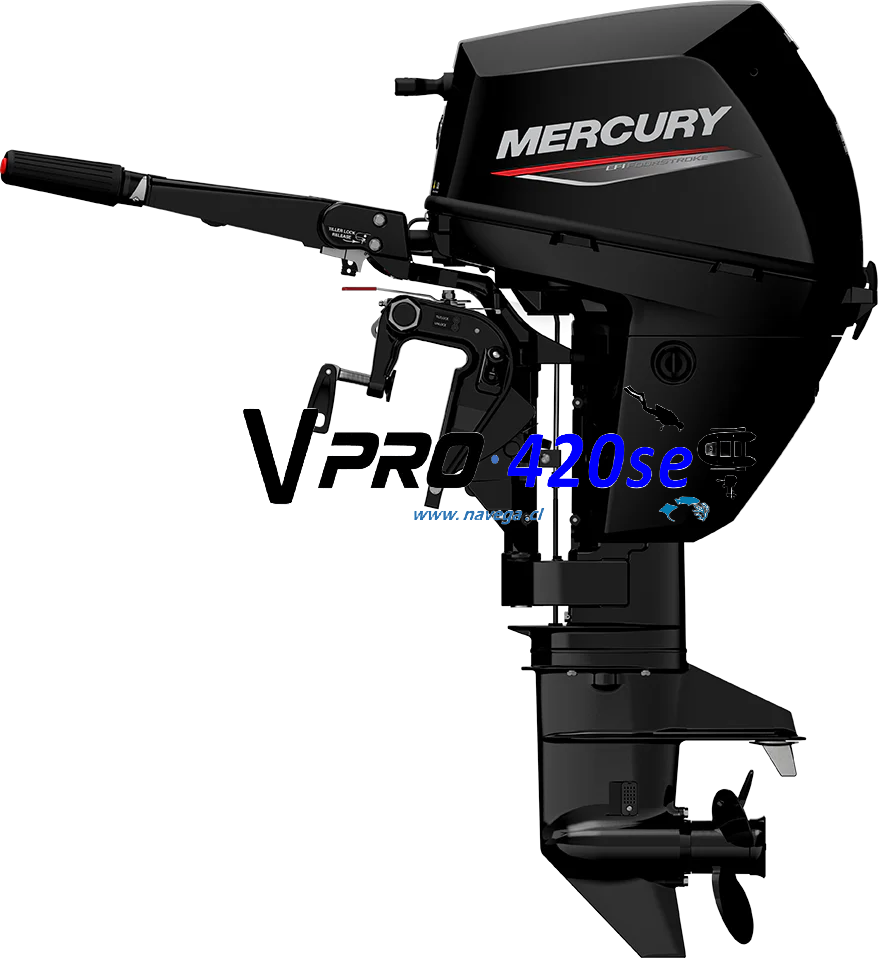 Motor fuera de borda Mercury 9.9HP 4 tiempos Mando popero pata corta