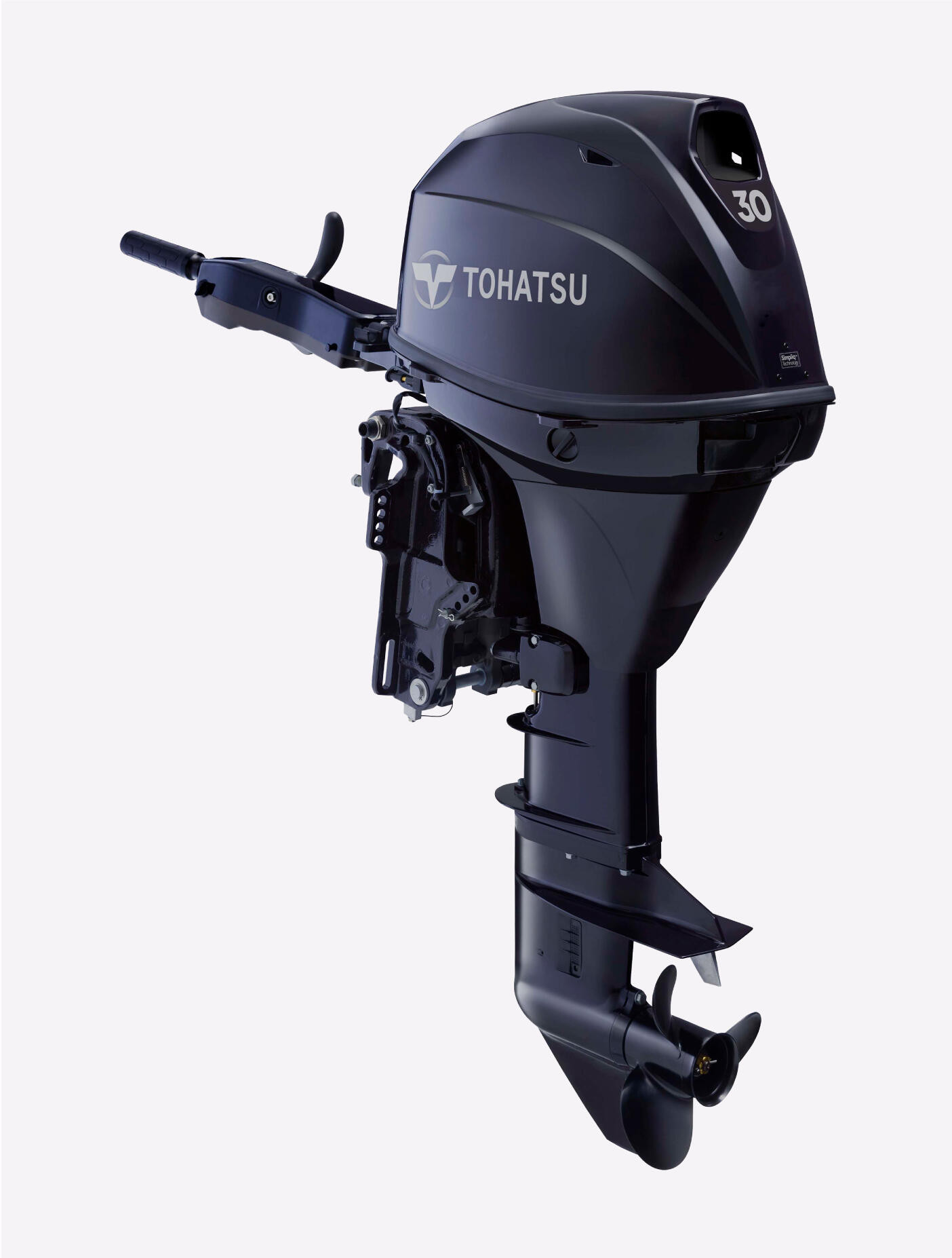 Motor fuera de borda Tohatsu 30HP 4 tiempos Mando popero pata larga