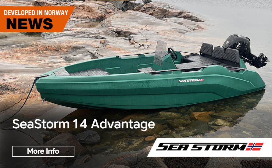 Lancha HDPE Seastorm 14" - 4,27 metros de eslora con Mercury 30HP 4T efi instalado y carro nautico